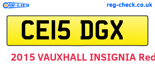 CE15DGX are the vehicle registration plates.