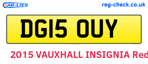 DG15OUY are the vehicle registration plates.