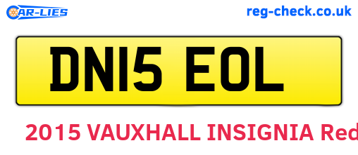 DN15EOL are the vehicle registration plates.