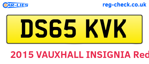 DS65KVK are the vehicle registration plates.
