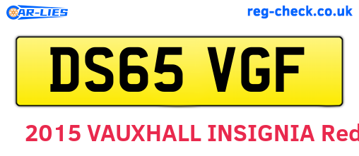 DS65VGF are the vehicle registration plates.