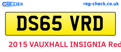 DS65VRD are the vehicle registration plates.