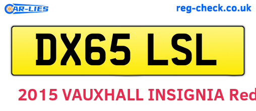 DX65LSL are the vehicle registration plates.