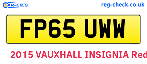 FP65UWW are the vehicle registration plates.