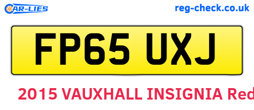 FP65UXJ are the vehicle registration plates.