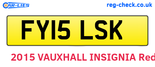 FY15LSK are the vehicle registration plates.