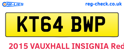 KT64BWP are the vehicle registration plates.