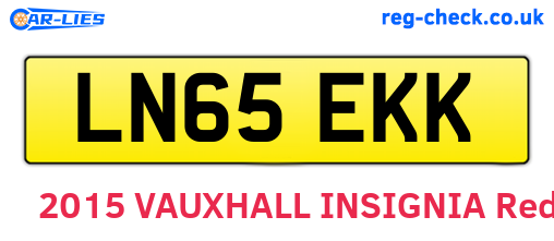 LN65EKK are the vehicle registration plates.