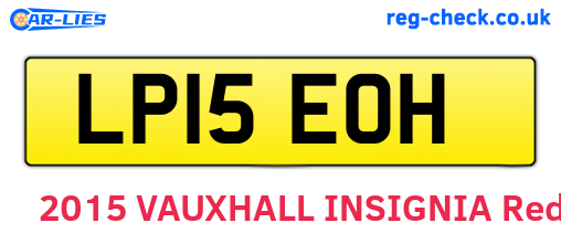 LP15EOH are the vehicle registration plates.