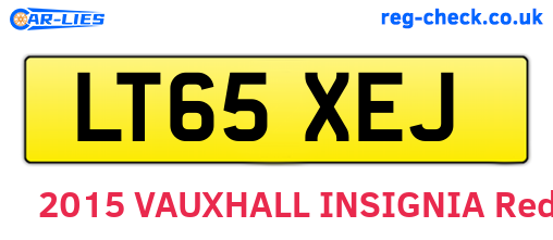 LT65XEJ are the vehicle registration plates.