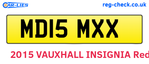 MD15MXX are the vehicle registration plates.