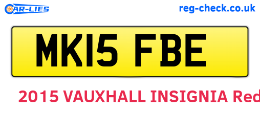 MK15FBE are the vehicle registration plates.