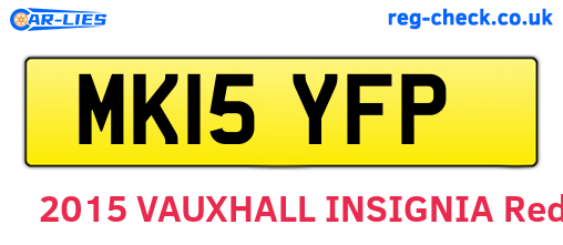 MK15YFP are the vehicle registration plates.
