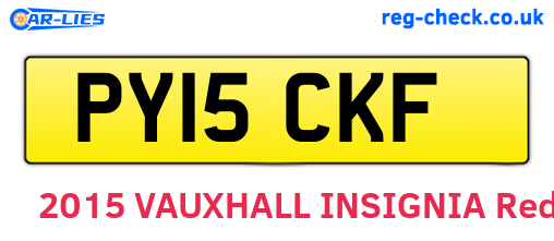 PY15CKF are the vehicle registration plates.