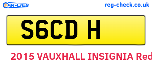 S6CDH are the vehicle registration plates.
