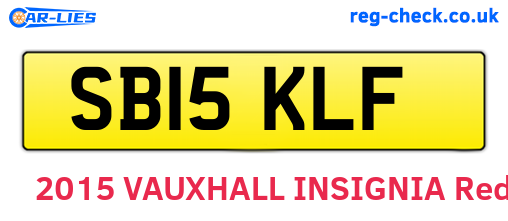 SB15KLF are the vehicle registration plates.