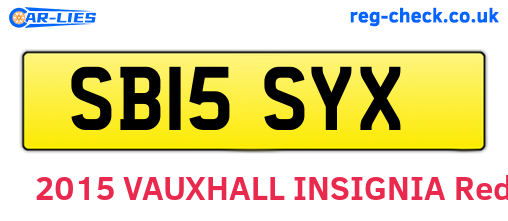 SB15SYX are the vehicle registration plates.