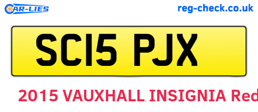 SC15PJX are the vehicle registration plates.