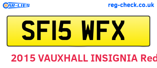 SF15WFX are the vehicle registration plates.