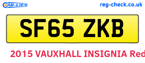 SF65ZKB are the vehicle registration plates.