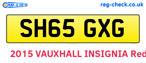 SH65GXG are the vehicle registration plates.