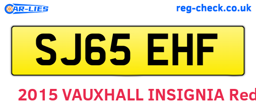 SJ65EHF are the vehicle registration plates.
