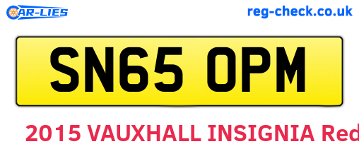 SN65OPM are the vehicle registration plates.