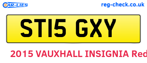ST15GXY are the vehicle registration plates.