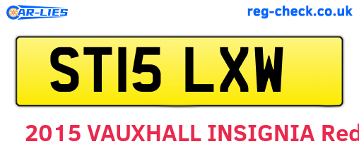 ST15LXW are the vehicle registration plates.