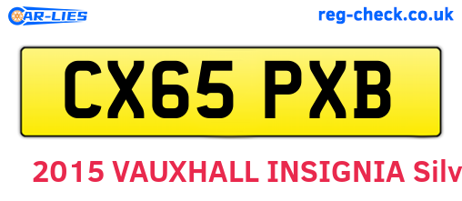 CX65PXB are the vehicle registration plates.