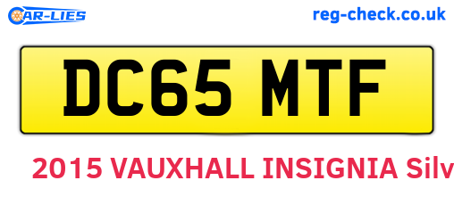 DC65MTF are the vehicle registration plates.