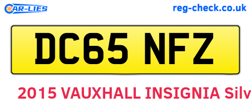 DC65NFZ are the vehicle registration plates.