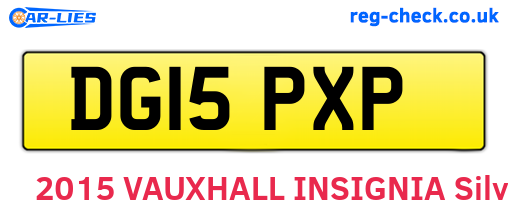 DG15PXP are the vehicle registration plates.