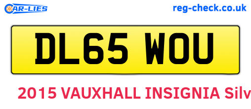 DL65WOU are the vehicle registration plates.