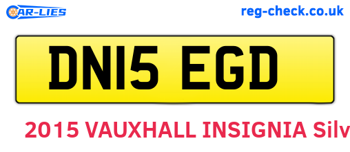 DN15EGD are the vehicle registration plates.