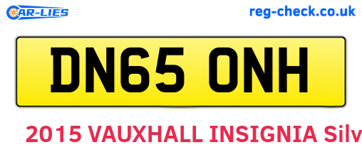 DN65ONH are the vehicle registration plates.