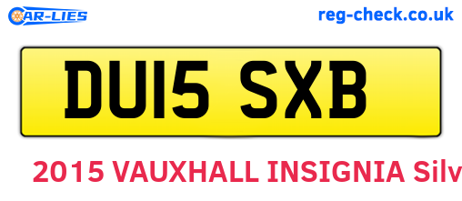 DU15SXB are the vehicle registration plates.