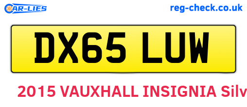 DX65LUW are the vehicle registration plates.