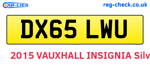 DX65LWU are the vehicle registration plates.