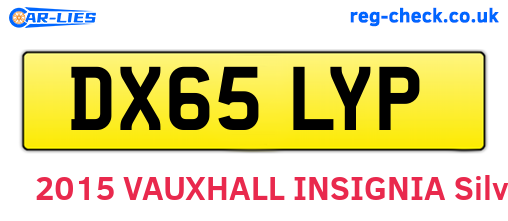 DX65LYP are the vehicle registration plates.