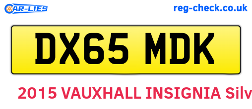 DX65MDK are the vehicle registration plates.