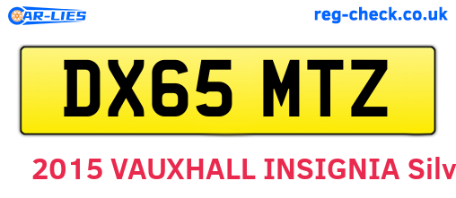 DX65MTZ are the vehicle registration plates.