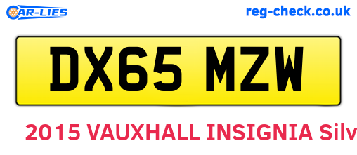 DX65MZW are the vehicle registration plates.