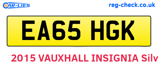 EA65HGK are the vehicle registration plates.