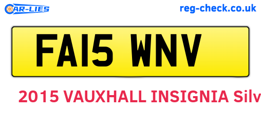 FA15WNV are the vehicle registration plates.