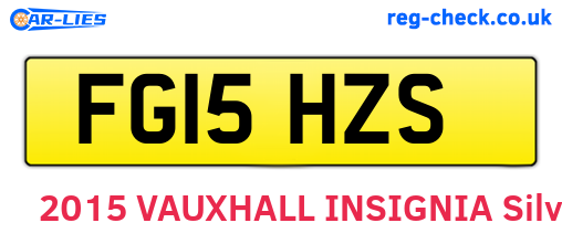FG15HZS are the vehicle registration plates.