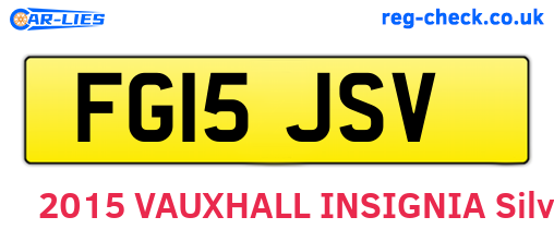 FG15JSV are the vehicle registration plates.