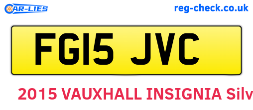 FG15JVC are the vehicle registration plates.