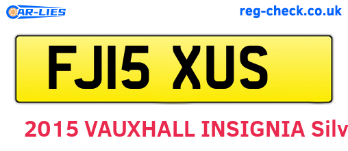 FJ15XUS are the vehicle registration plates.