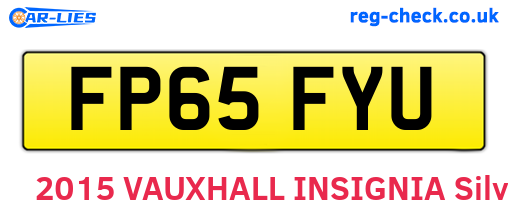 FP65FYU are the vehicle registration plates.
